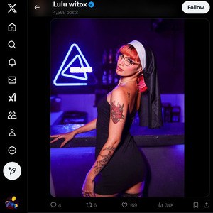 Lulu Witox, Contas Porno do Twitter